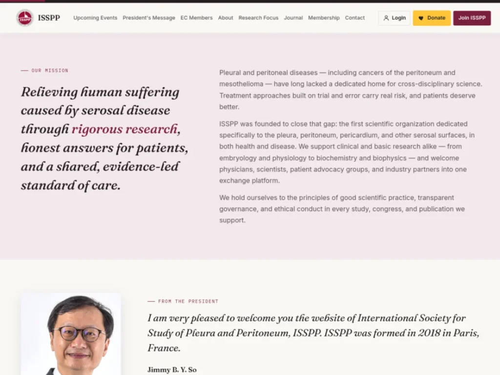 ISSPP website designed by Ideestep